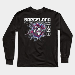 Football Is Everything - FC Barcelona Splatter Strike Vintage Long Sleeve T-Shirt